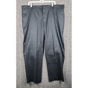 Docker Mens Pants Black Size 42x30 Chino Straight Classic Fit D3 Iron Free Khaki